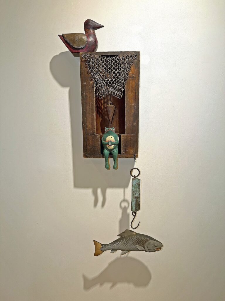 Black and white thumbnail of found object assemblage