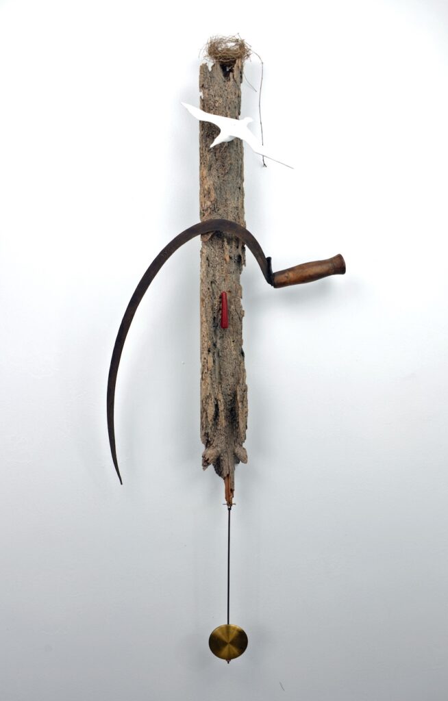 Black and white thumbnail of found object assemblage